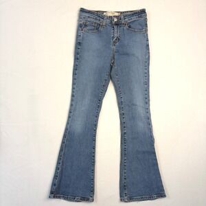 Levis 519 Low Flare Jeans Womens 1S Blue Denim Medium Wash Stretch Boho Y2K‎